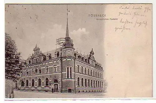 00341 Ak Pössneck Thüringen impériale Postamt 1911