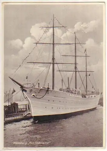 00333 Ak Hamburg Hafen Schiff als Jugendherberge um1920