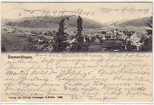 00289 Ak Immendingen Vue totale 1904