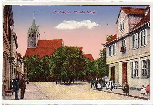 00286 Feldpost Ak Gardelegen Nicolai Kirche 1917