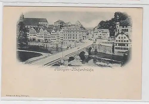 00284 Ak Tübingen Neckarbrücke um 1900