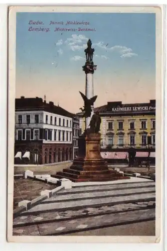 00283 Ak Lemberg Ukraine Mickiewicz Denkmal 1916