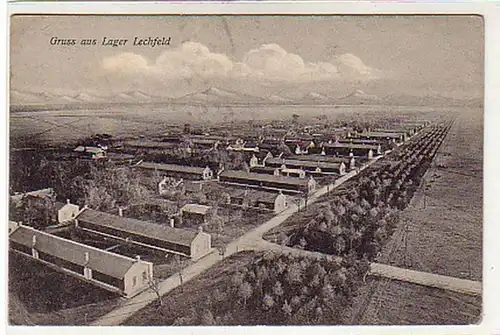 00267 Ak Gruß aus Lager Lechfeld 1909