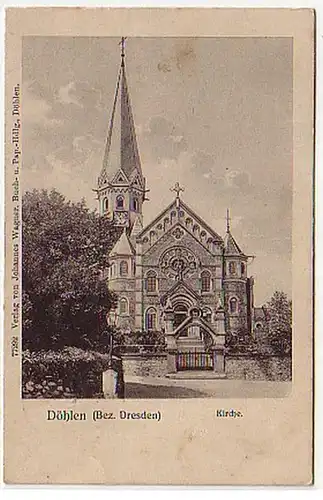 00265 Ak Döhlen (Bezirk Dresden) Kirche 1913