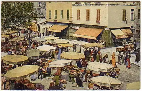00236 Ak Frankreich Nizza Wochenmarkt 1924