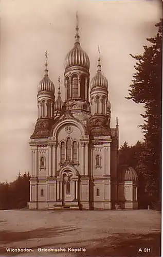 00233 Ak Wiesbaden Chapelle grecque 1924