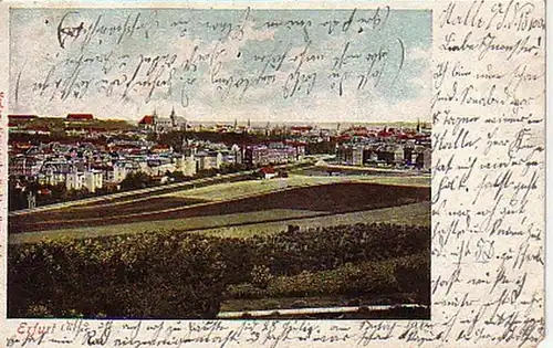 00229 Ak Erfurt Vue totale 1908