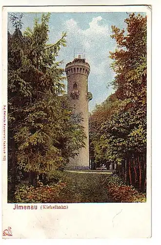 00228 Ak Ilmenau Kickelhahn Aussichtsturm um 1900