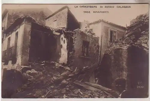 00222 Ak Case Rovimanti Calabria Kalabrien nach dem schweren Erdbeben 1908