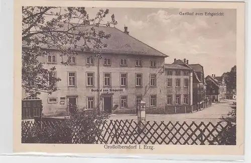 00210 Ak Großolbersdorf im Erzgebirge Gasthof zu Erbässung 1932
