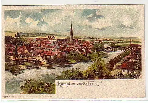 00170 Ak Lithographie Kempten de l'Est vers 1900