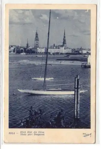 00168 Ak Riga Blick über die Düna um 1940