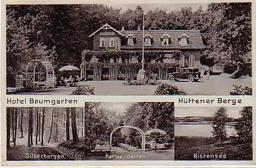 00158 Ak Hotel Baumgarten bei Eckernförde 1933