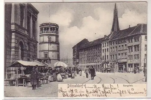 00147 Ak Düsseldorf Burgplatz 1903