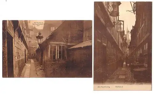 00095/2 Ak Alt-Hamburg Melkhof, Springletwiete 1923