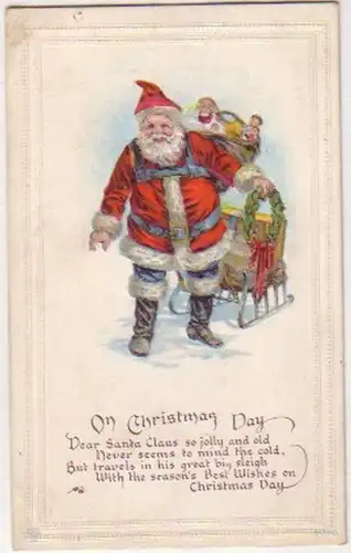 00085 Präge Ak mit Weihnachtsmann Motiv um 1910