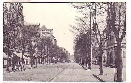 00081 Ak Lehe Straßenansicht mit Möbelhaus Waller 1910