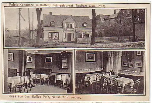 00053 salutation Ak de la pâtisserie Neusalla Spremberg 1918