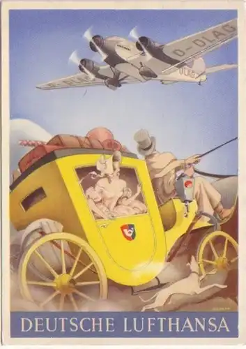 00051 Publicité Ak Deutsche Lufthansa 1938