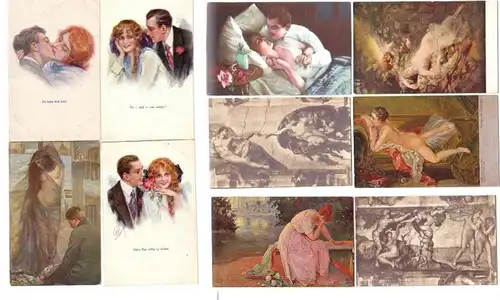 00041/32 schöne alte Ak Romantik bzw. Erotik um 1920