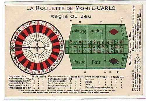 00028 Ak Frankreich Roulette de Monte Carlo um 1930