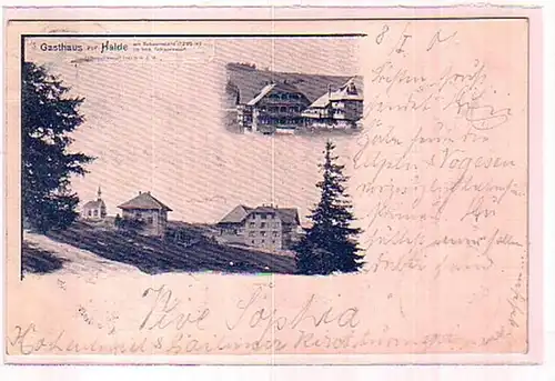 00009 Ak Schwarzwald Gasthaus zu Halde 1901