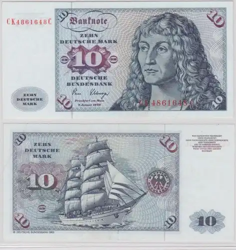 T144285 Banknote 10 DM Deutsche Mark Ro. 286a Schein 2.Jan. 1980 KN CK 4861648 C