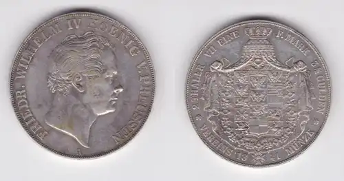 1 pièce en argent double-talale Prussen Friedrich Wilhelm IV 1841 f.vz (129522)