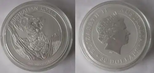 30 Dollars Australien 2015 Koala 1 Kilo Silber BU in Kapsel neuwertig (155974)