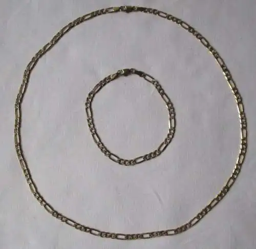 élégant ensemble de 333 collier en or et bracelet Bi Colour (142874)