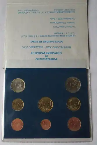 KMS Euro Kursmünzensatz Vatikan 2002 Johannes Paul II. Stempelglanz OVP (101452)