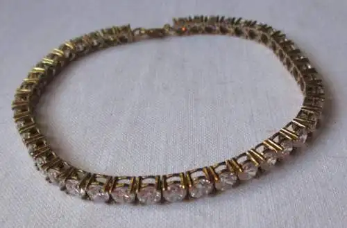 hochwertiges 333er Gold Armband Edelsteinarmband Zirkonia (153582)