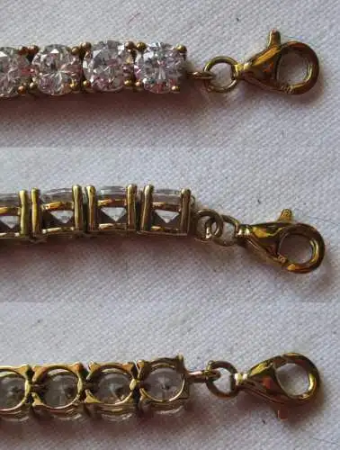 hochwertiges 333er Gold Armband Edelsteinarmband Zirkonia (153582)