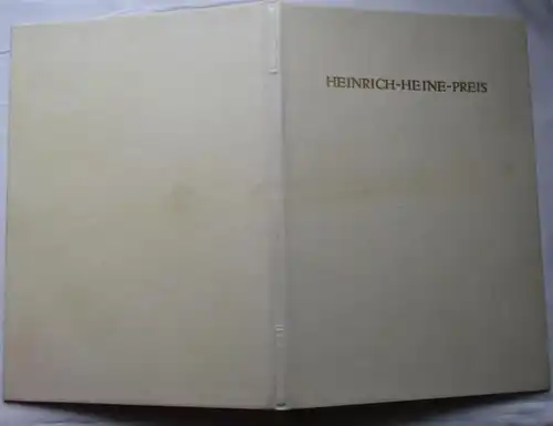 DDR Certificat Heinrich-Heine Prix 1989 Ministère de la Culture Bartel 32 (155510)