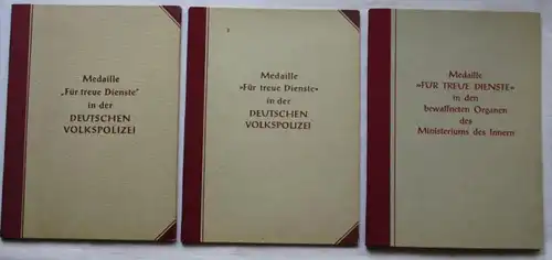 DDR Actes Récession 3 Acte Médaille de services fidèles Police populaire (101075)