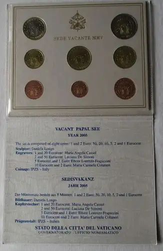 KMS Euro Kursmünzensatz 2005 Vatikan Sede Vacante Sedisvakanz MMV (144518)