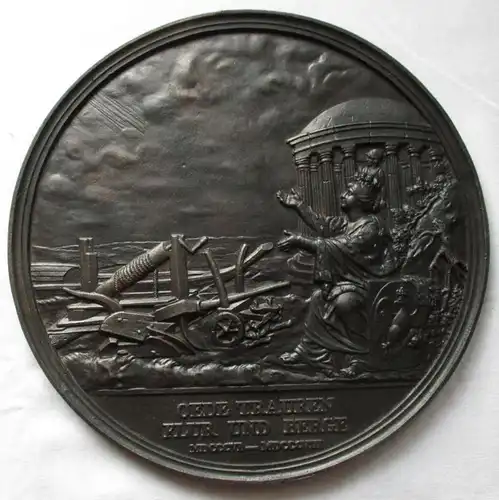 rare médaille de fer signé sur les guerres de libération 1806 - 1813 (153466)