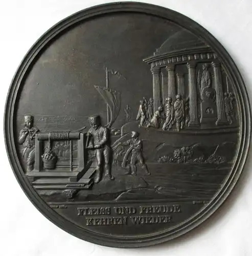 seltene signierte Eisen Medaille auf die Befreiungskriege 1806 - 1813 (153466)