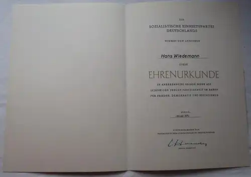 DDR Medaille für Leistungen im Wettbewerb Deutsche Post + Urkunde 1965 (134492)
