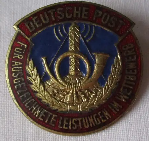 DDR Médaille de services dans la concurrence Deutsche Post + acte 1965 (134492)