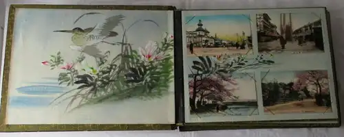 Album de qualité avec image de couvercle Japon avec 57 cartes vers 1900 (144370)