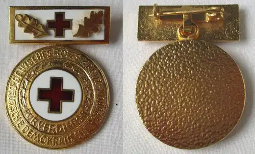 DDR Ehrenzeichen des DRK Deutschen Roten Kreuzes in Gold an Ehrenspange (152772)