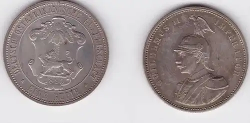 1 Rupie Silber Münze Deutsch Ost Afrika 1890 vz/Stgl Jäger 713 (137753)