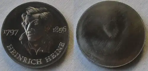 DDR Gedenk Münze 10 Mark Heinrich Heine 1972 Aluminium Probe (144574)