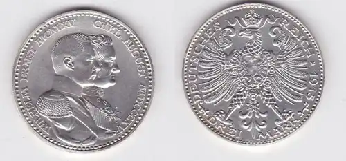 3 Mark Silbermünze Sachsen-Weimar-Eisenach 1915 100 Jahrfeier (131195)