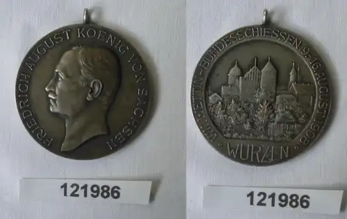 Médaille VIII. Tir fédéral Wurzen 1908 Friedrich Août (121986)