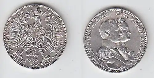3 Mark Silber Münze Sachsen Weimar Eisenach 1915 (MU0562)