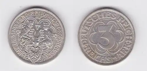 3 Mark Silber Münze Jahrtausendfeier Nordhausen 1927 (131494)