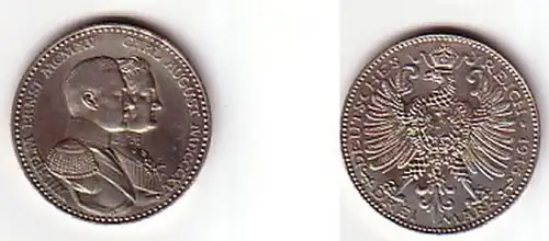 3 Mark pièce d'argent Saxe-Weimar-Eisenach 1915