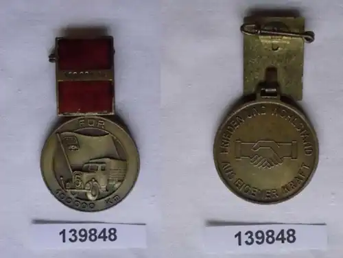 DDR Medaille "Ausgezeichneter Kraftfahrer der 100000 km Bewegung" (139848)